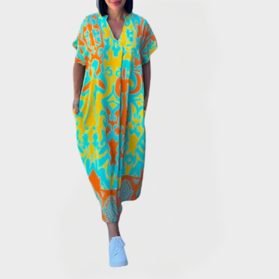 Elegantní Kaftan Z Kolekce Tribal Potiskem Exkluzivní