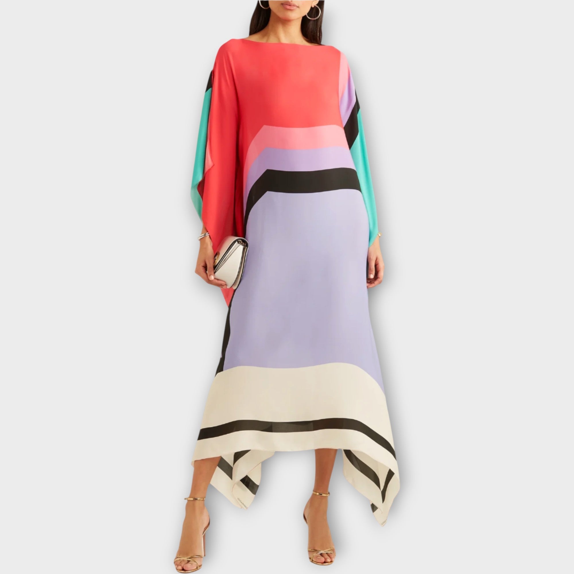 Kaftan S Lineárním Vzorem Luxusní Kolekce Exkluzivita