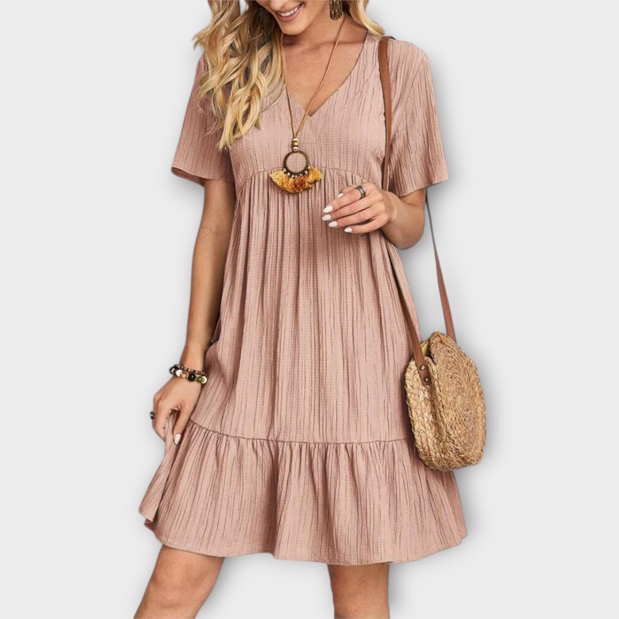 Boho Šaty S Plisovanými Detaily Z Exkluzivní Kolekce