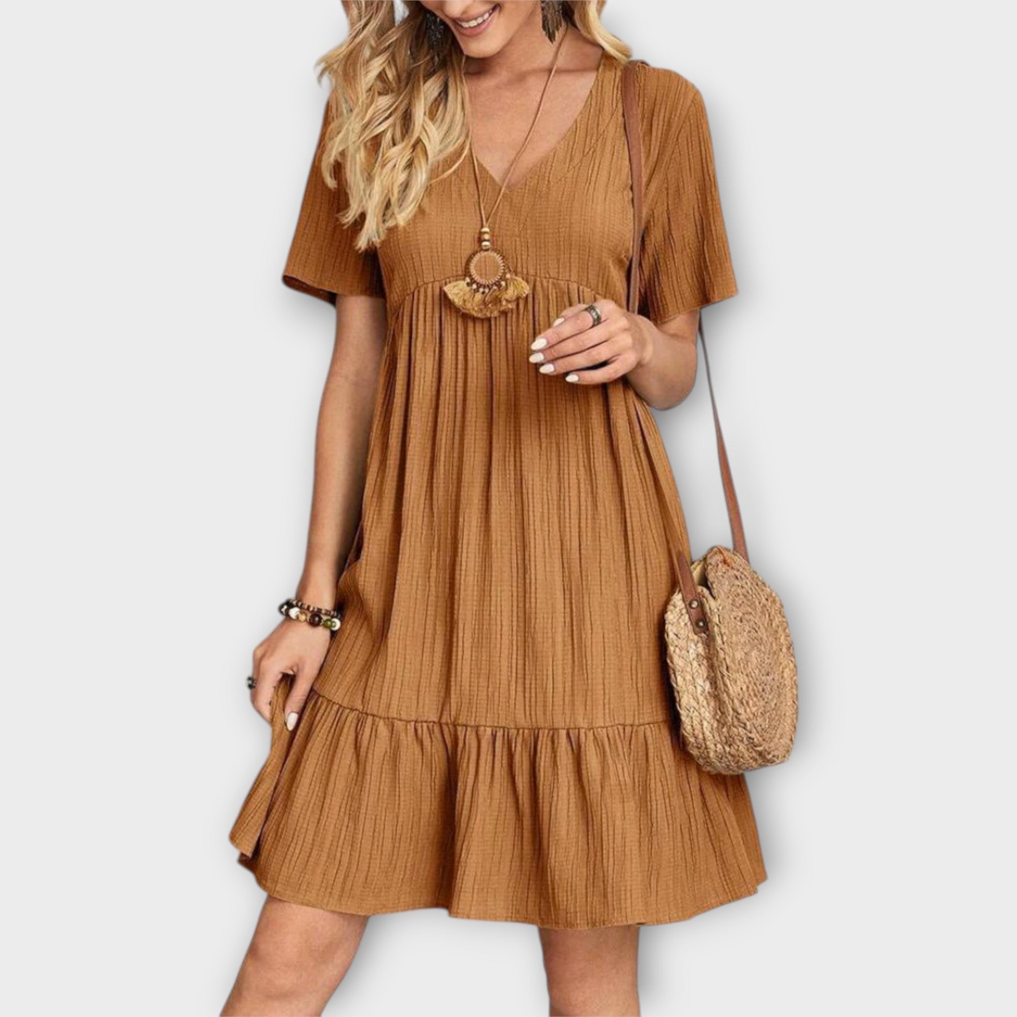 Boho Šaty S Plisovanými Detaily Z Exkluzivní Kolekce