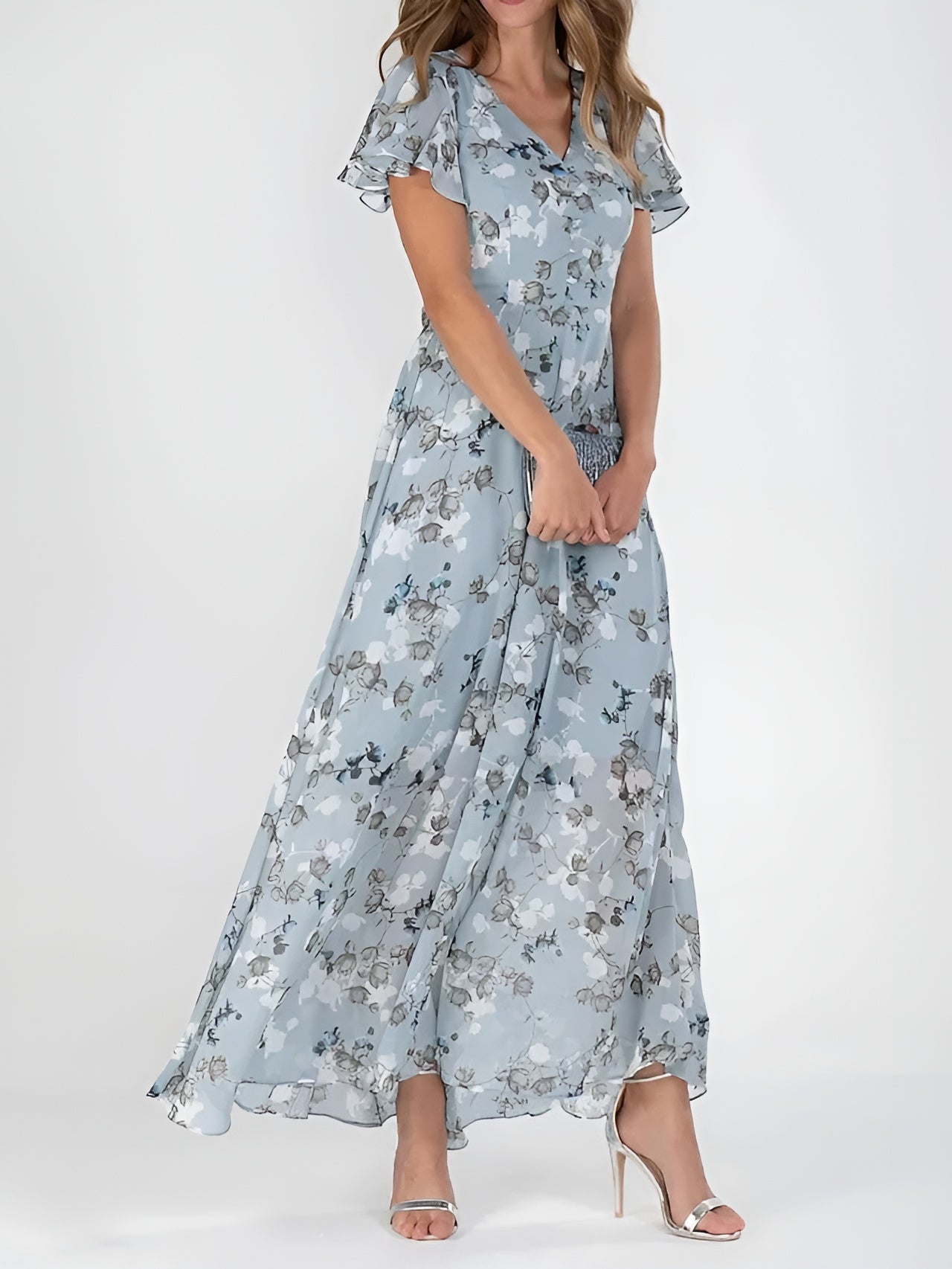 Elegantní Maxi Šaty S Květinovým Vzorem Exkluzivní Edice