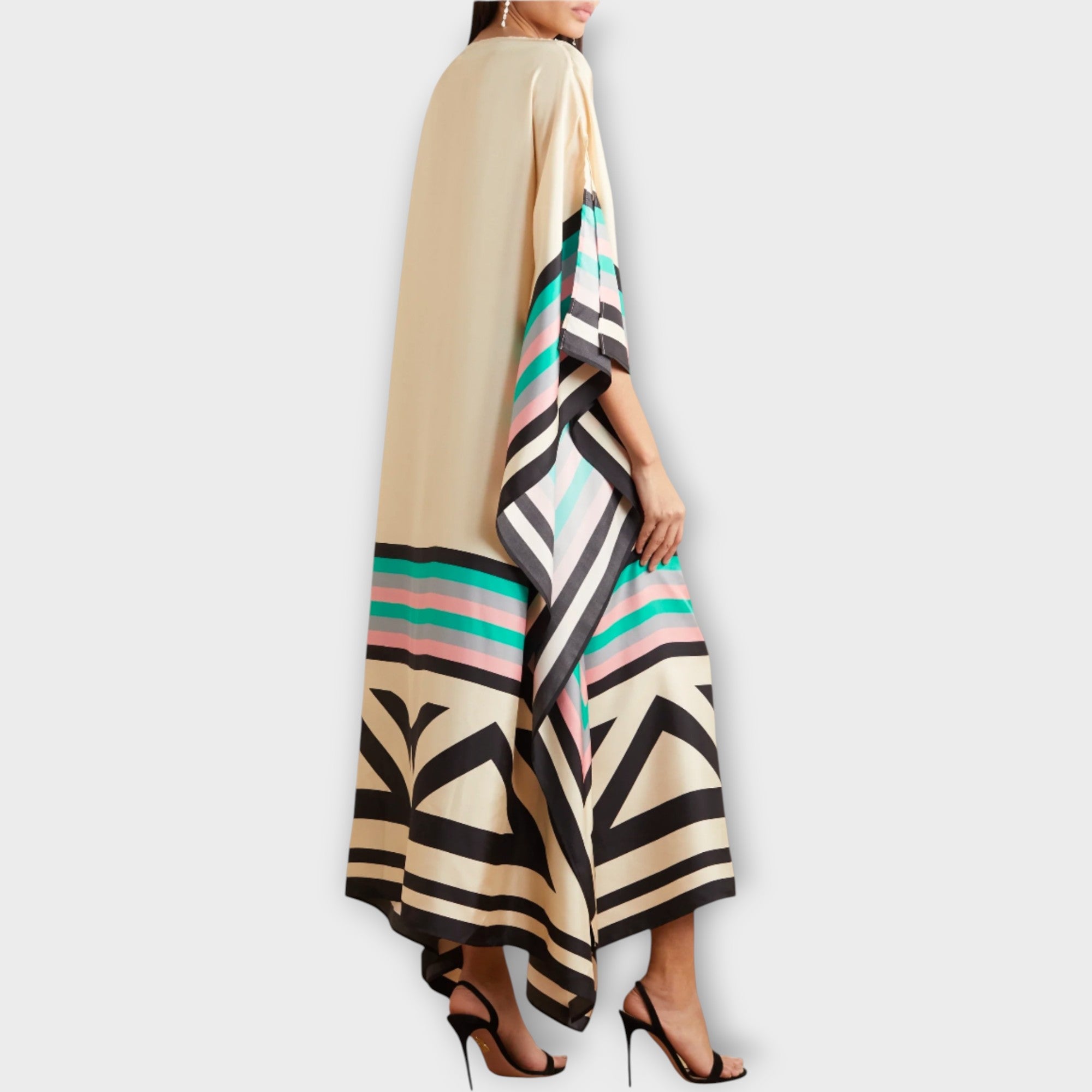 Kaftan S Lineárním Vzorem Luxusní Kolekce Exkluzivita