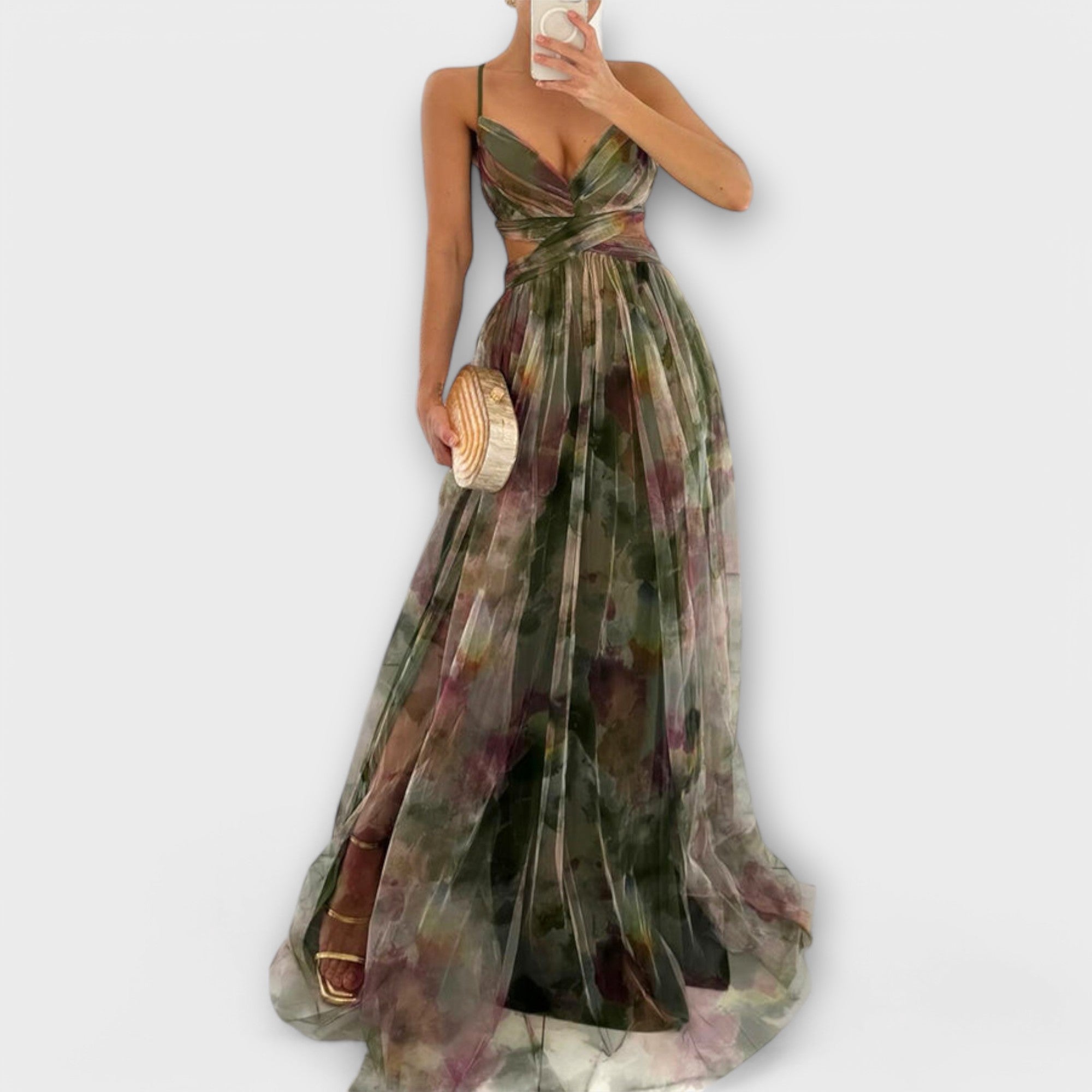 Průhledné Maxi Šaty Elegantní Látka Exkluzivní Model