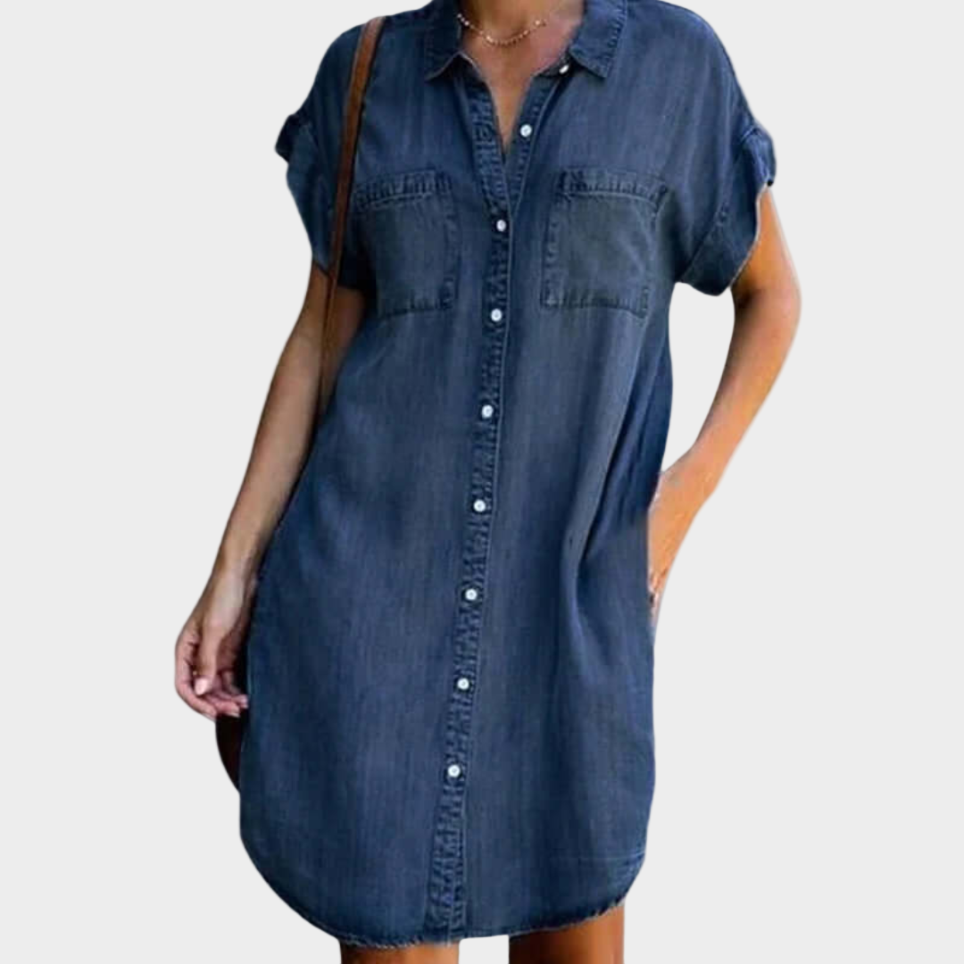 Džínsové Šaty Denim Luxus Kolekce Exkluzivní Nádech