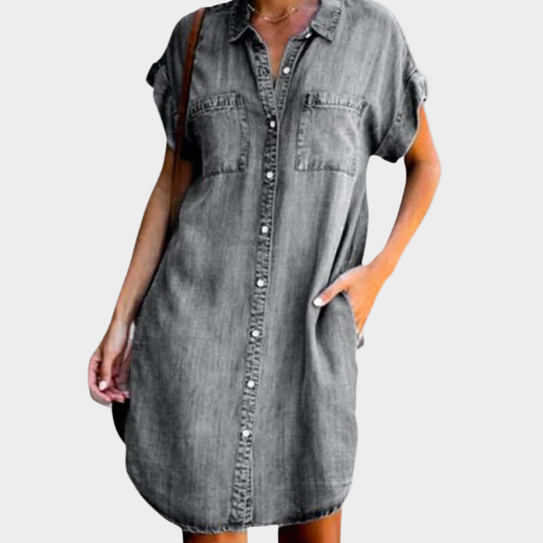 Džínsové Šaty Denim Luxus Kolekce Exkluzivní Nádech
