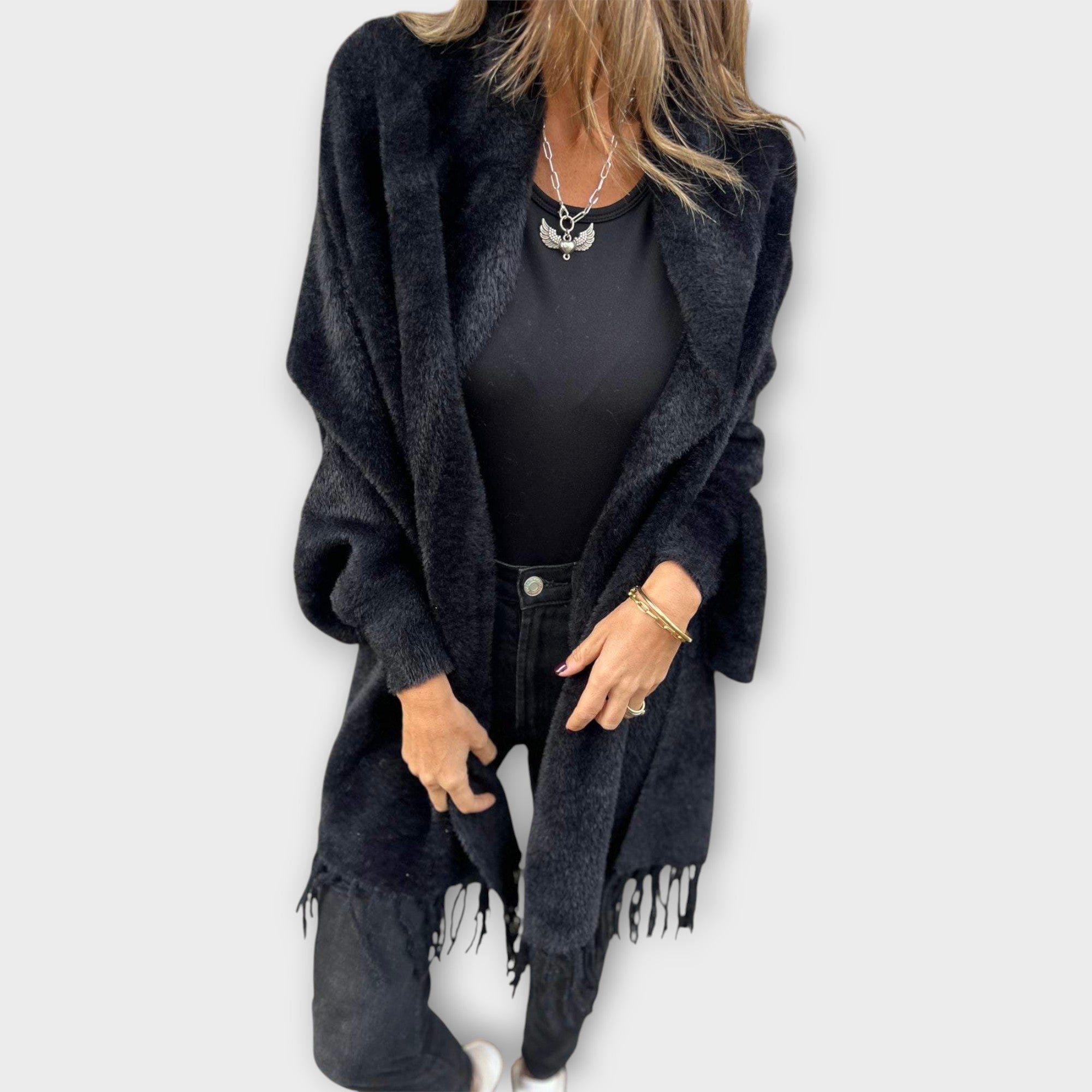 Luxusní Pletený Šál S Třásněmi Elegance Limitovaná Edice