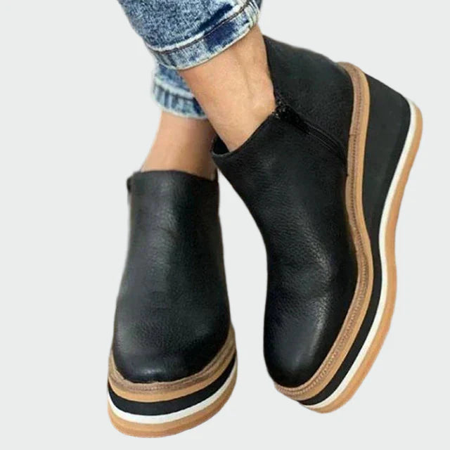 Inkas Kožené Platformové Kotníkové Boty Camel Exkluzivní