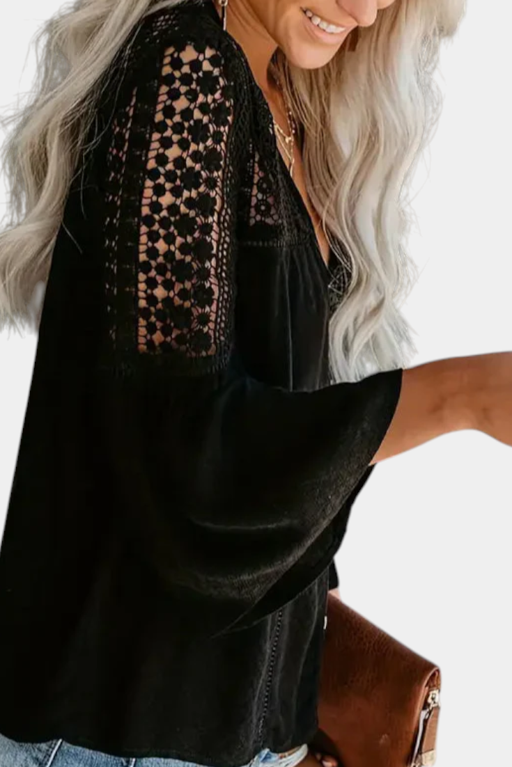 Sunwoven Halenka Krajkou Bavlny a Viskózy Limitovaná Edice