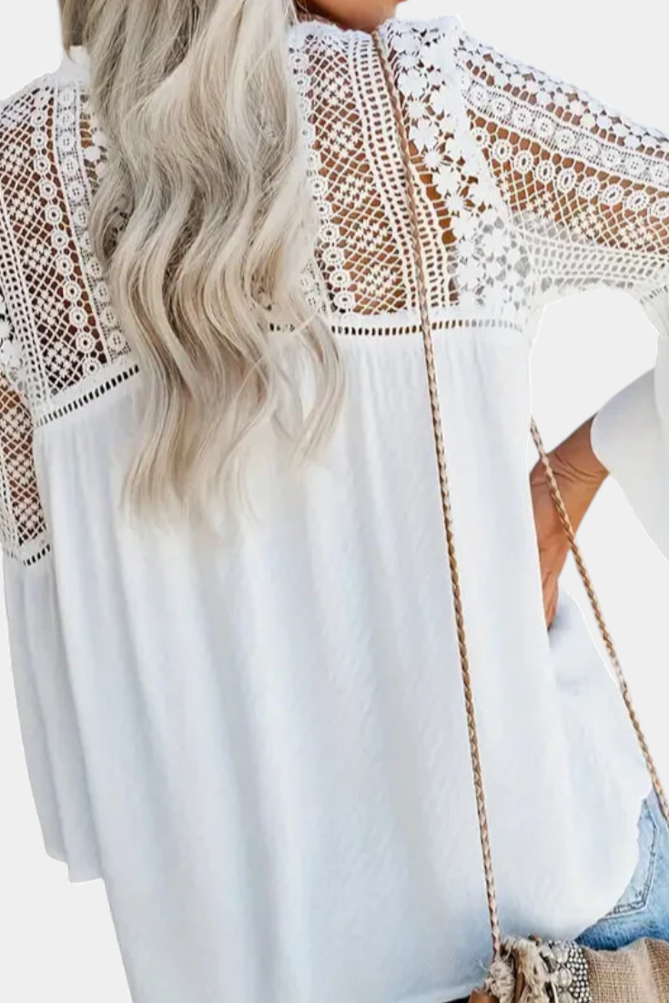 Sunwoven Halenka Krajkou Bavlny a Viskózy Limitovaná Edice
