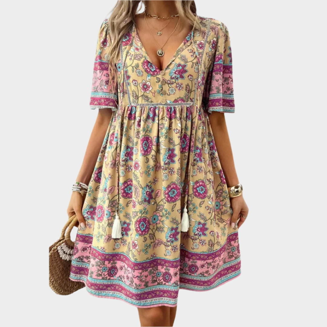 Boho Šaty S Výšivkou A Vzorem Luxusní Kolekce Exkluzivní