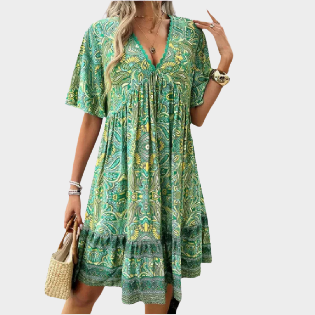 Paisley Mini Šaty Boho Kolekce Exkluzivní Letní Pohoda