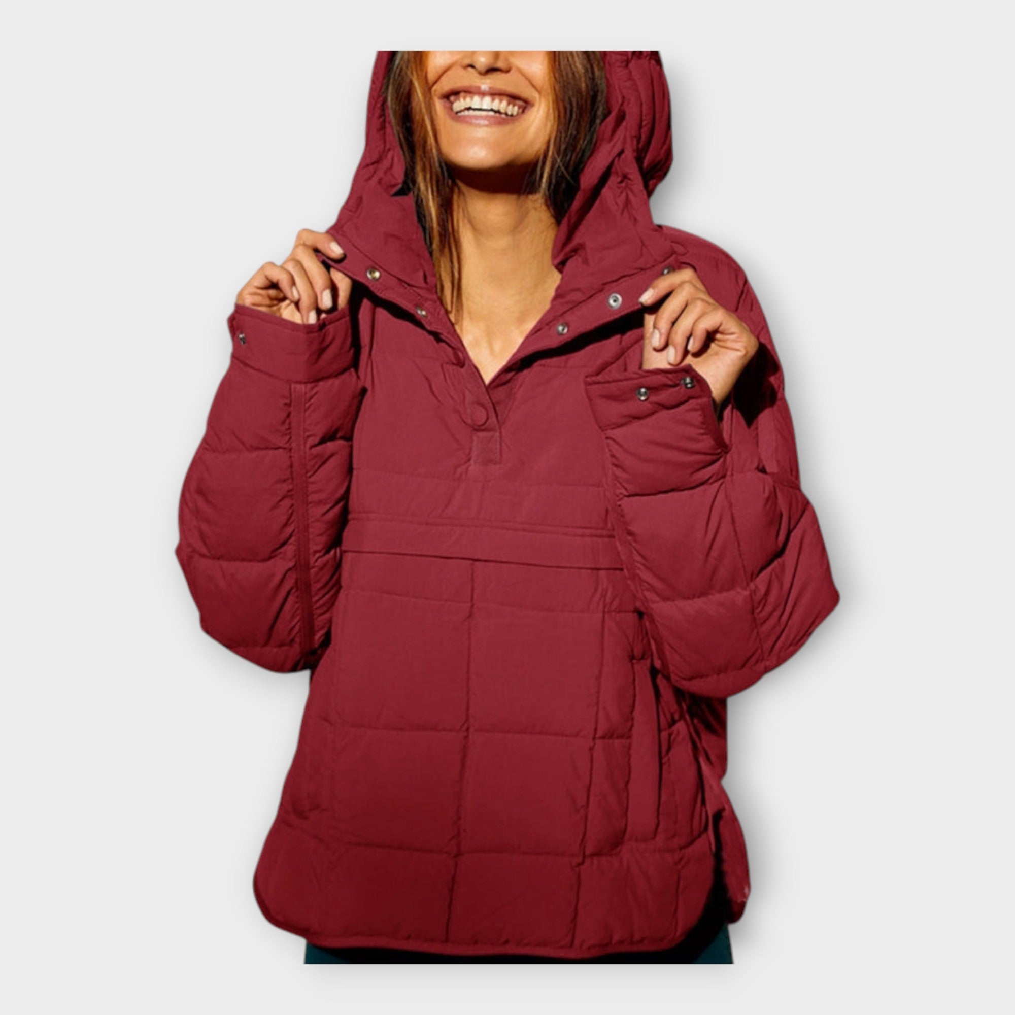 Puffer Bunda S Kapucí Exkluzivní Minimalistická Kolekce