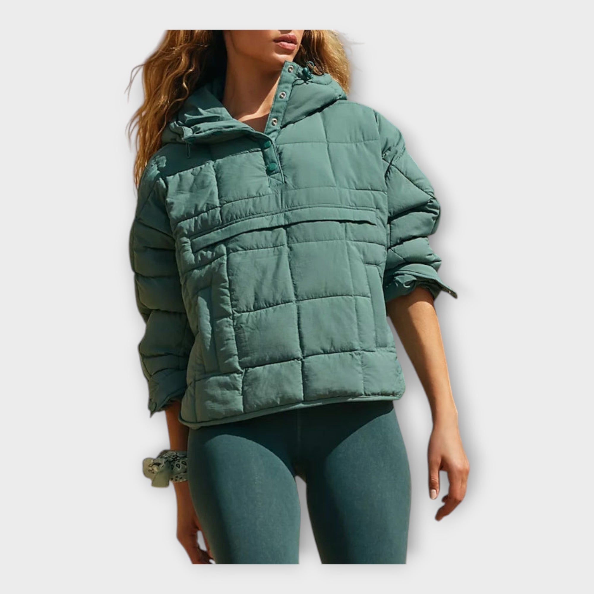 Puffer Bunda S Kapucí Exkluzivní Minimalistická Kolekce