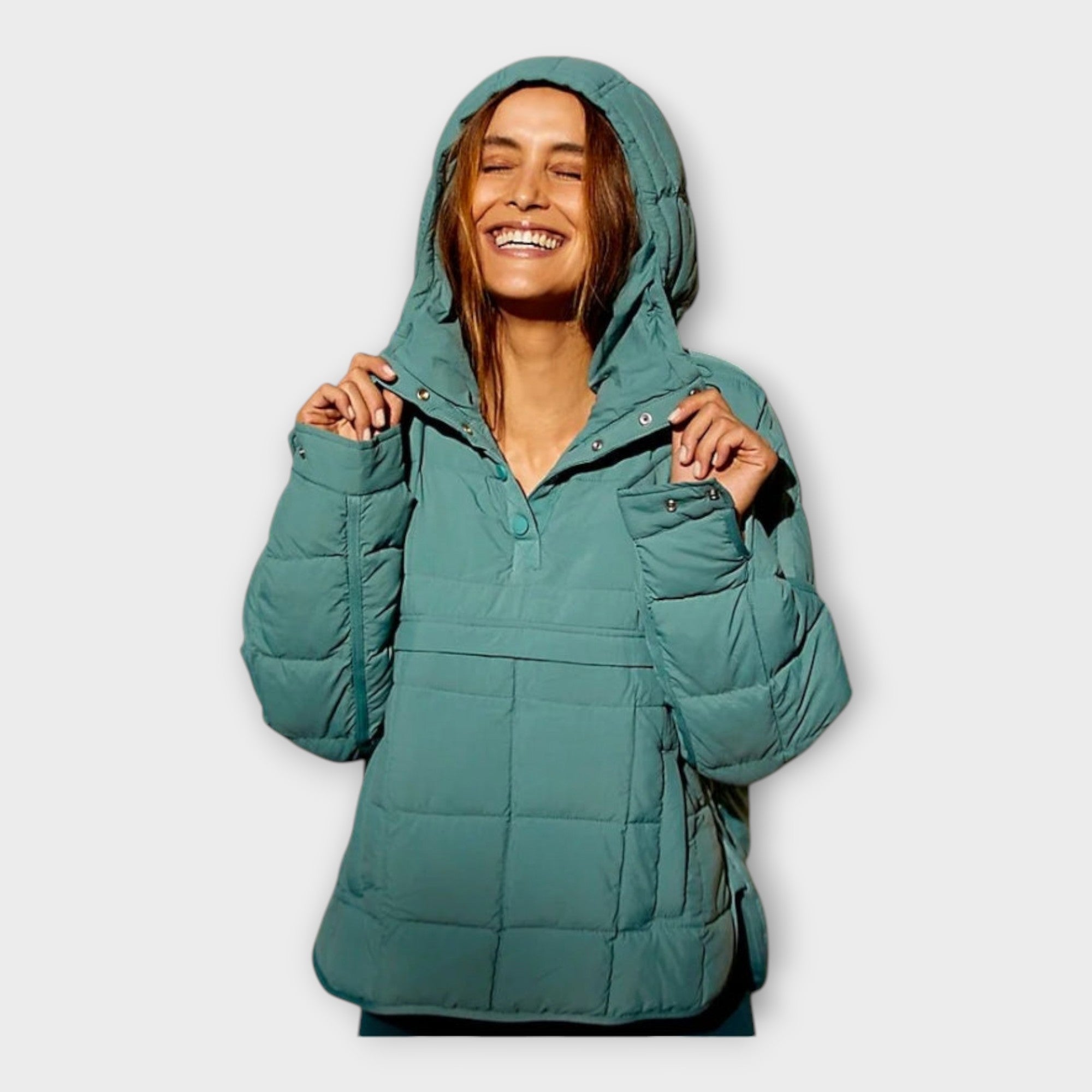 Puffer Bunda S Kapucí Exkluzivní Minimalistická Kolekce