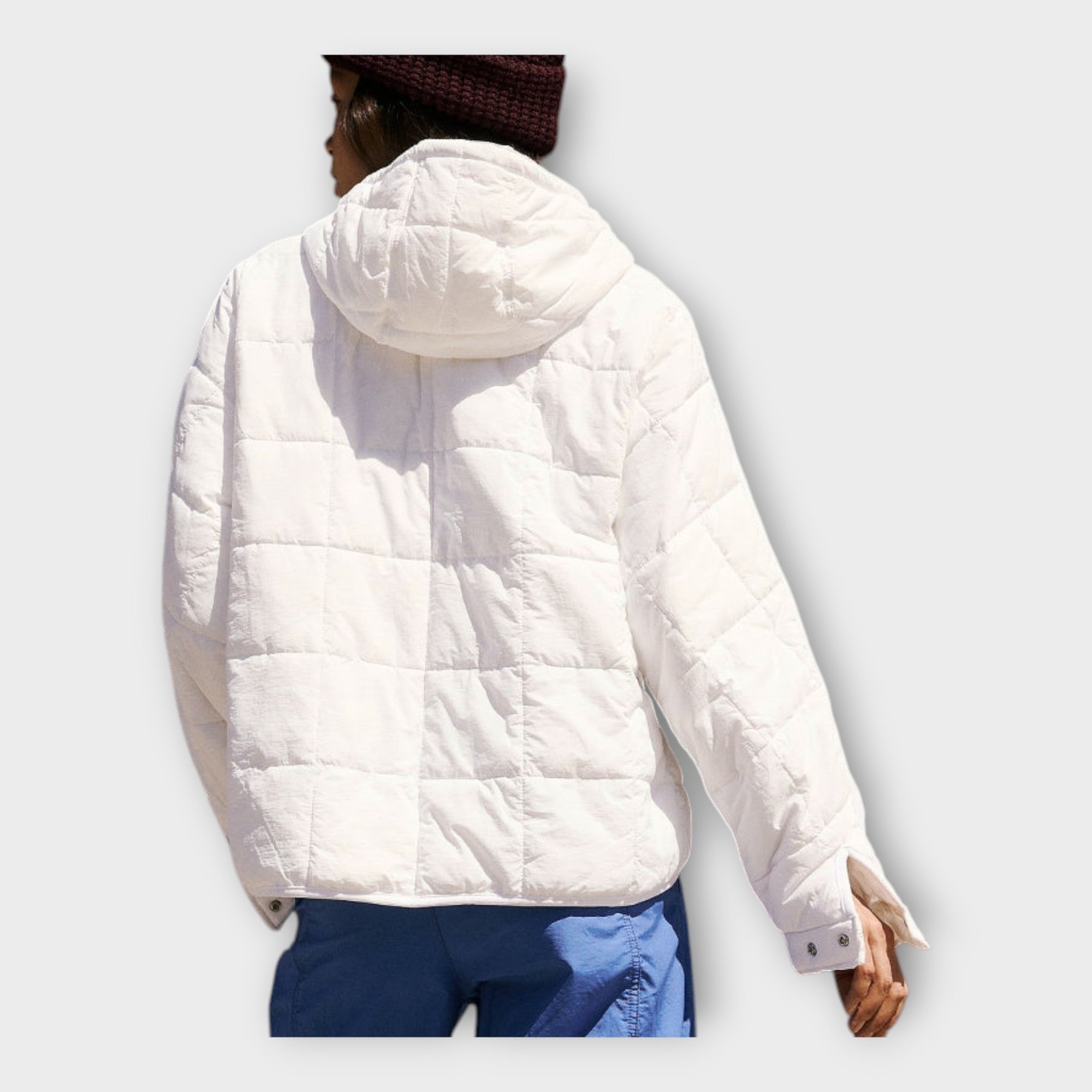Puffer Bunda S Kapucí Exkluzivní Minimalistická Kolekce