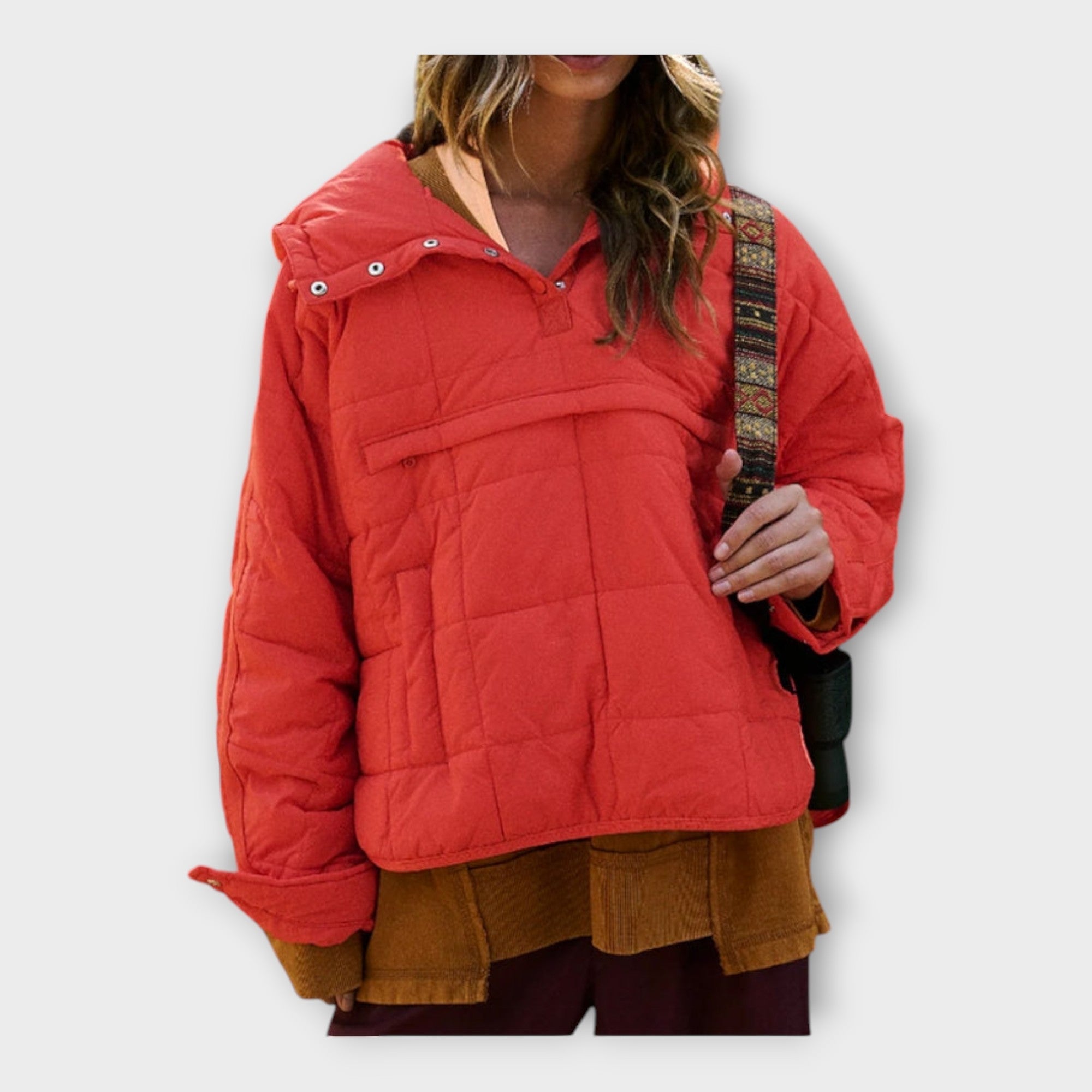 Puffer Bunda S Kapucí Exkluzivní Minimalistická Kolekce