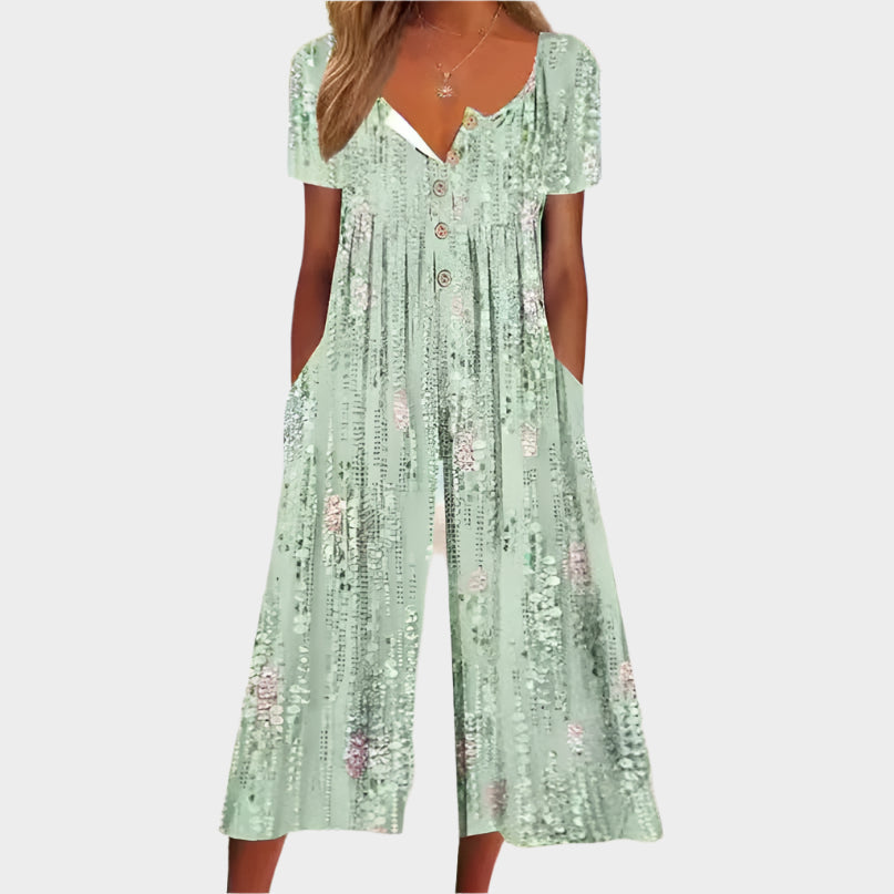 Letní Overal Botanická Kolekce Se Vzorem Exkluzivně Elegantně
