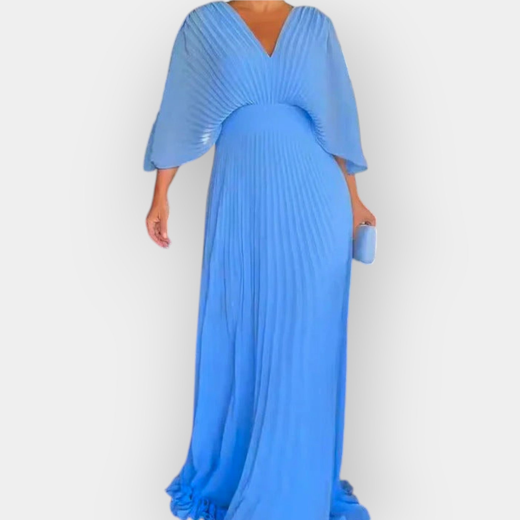 Elegantní Plisované Šaty Exkluzivní Kolekce Lehký Materiál
