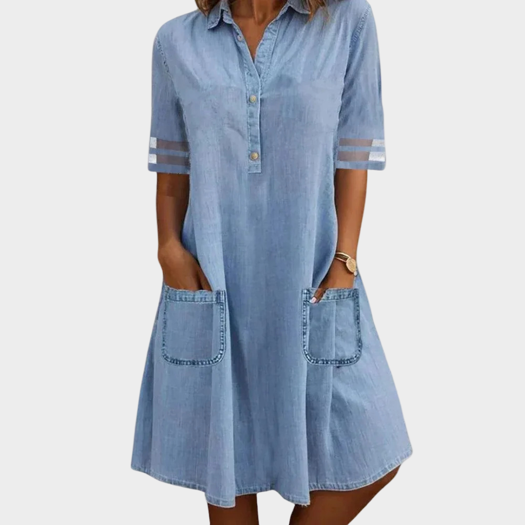 Džínsové Šaty Luxusní Denim Kolekce Exkluzivní Vzhled