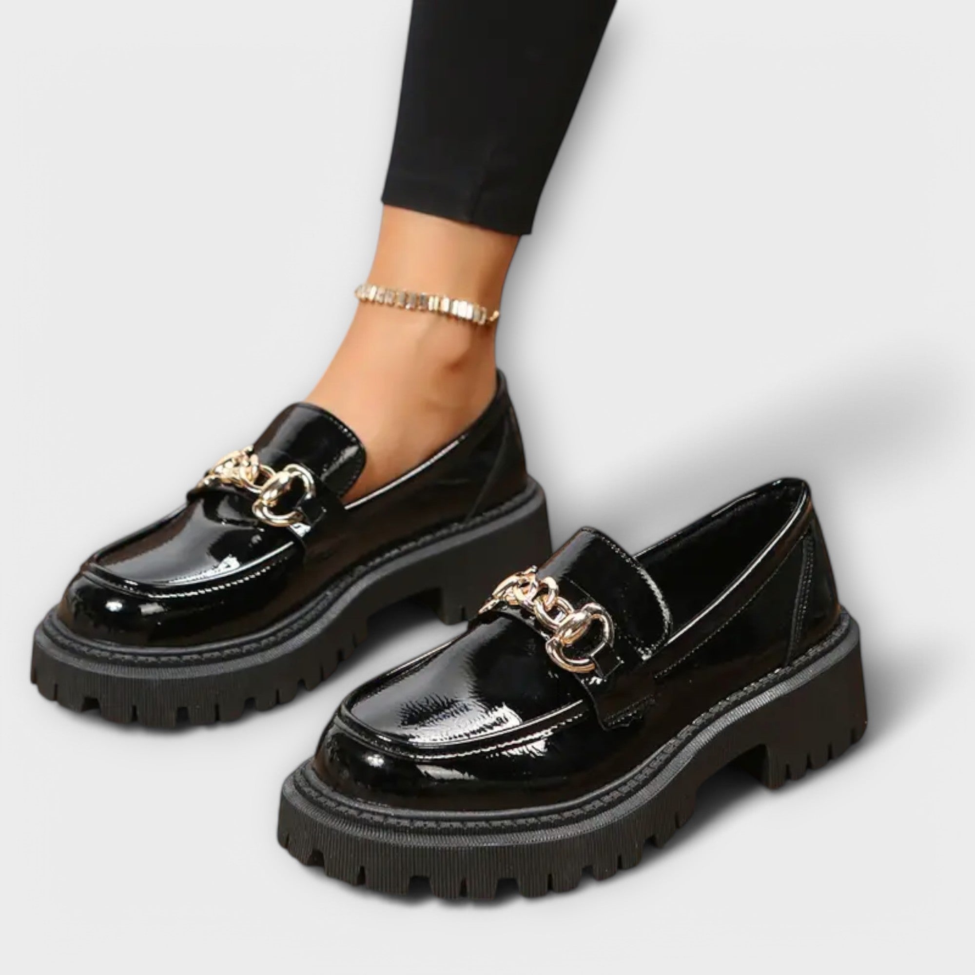 Elegantní Ženské Plateau Loafer Kožená Exkluzivní Kolekce