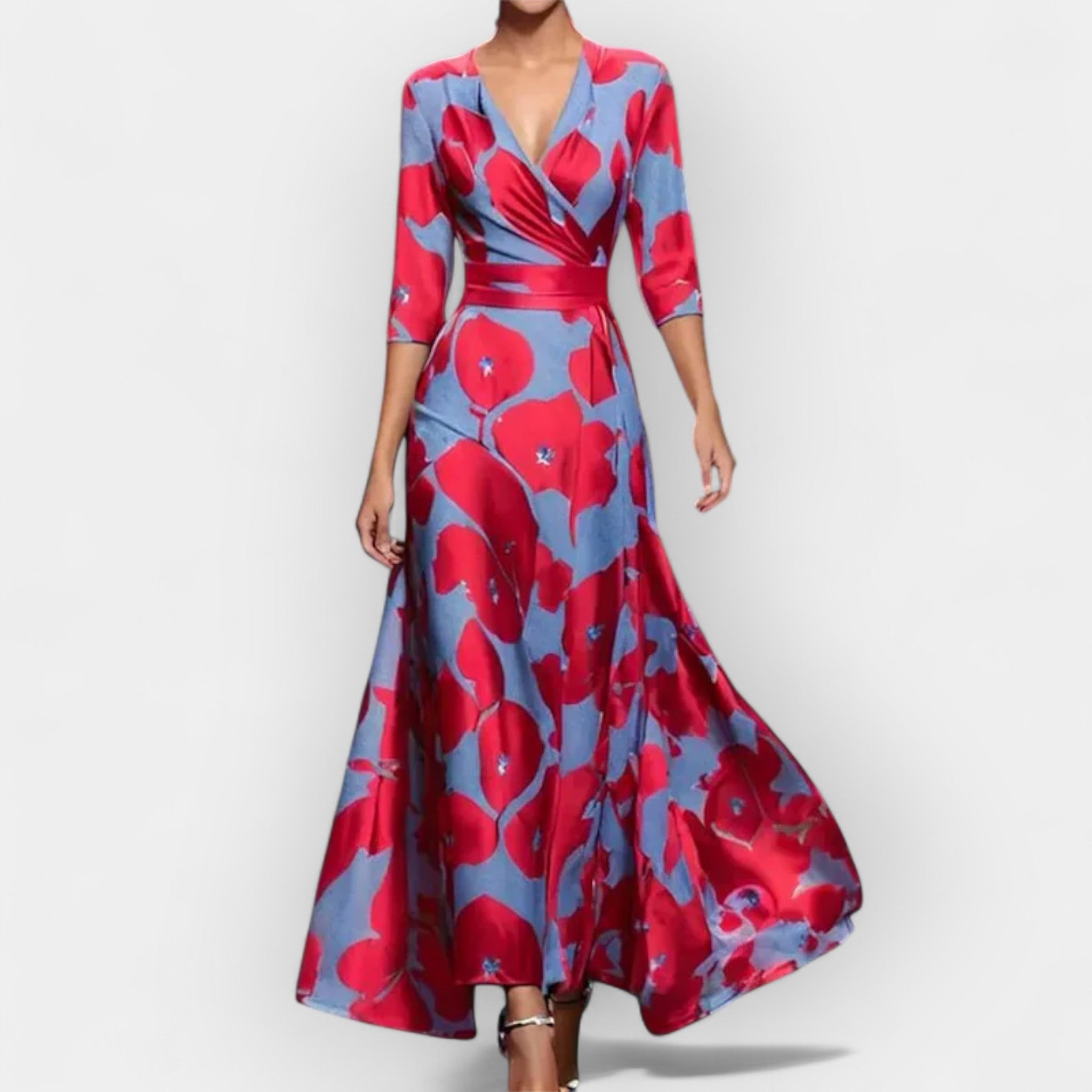 Florální Maxi Šaty Exkluzivní Kolekce Elegantní Styl