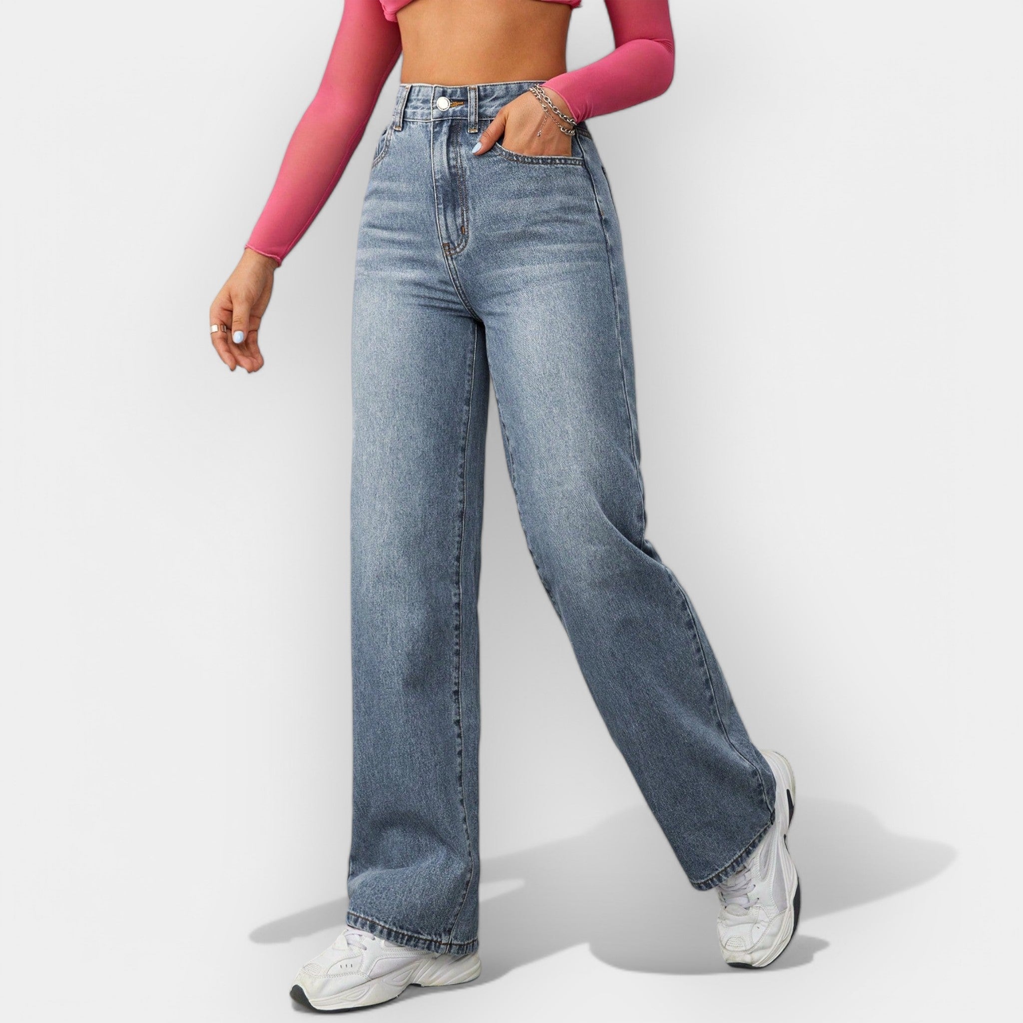 Džíny Premium Denim Rovná Linie Exkluzivní Kolekce