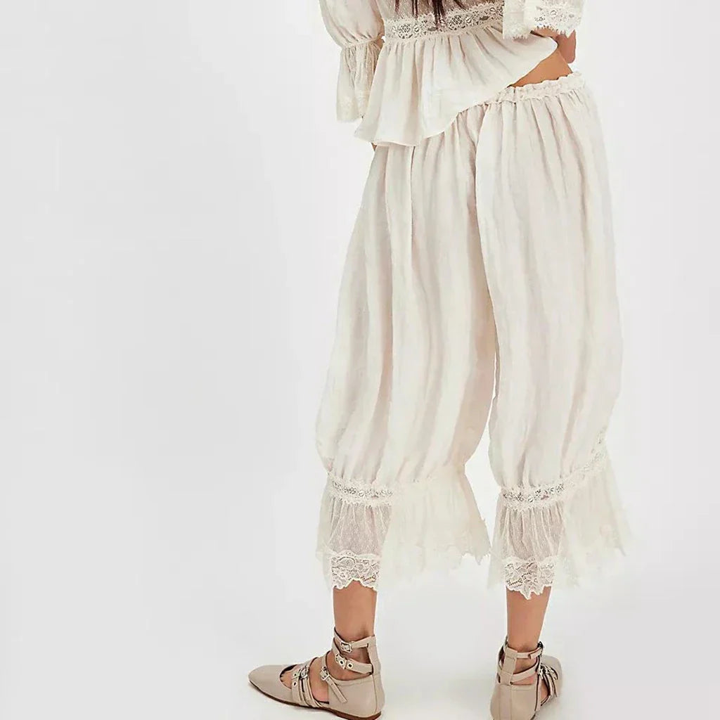 Boho Krajkové Kalhoty Viktoriánský Styl Exkluzivní