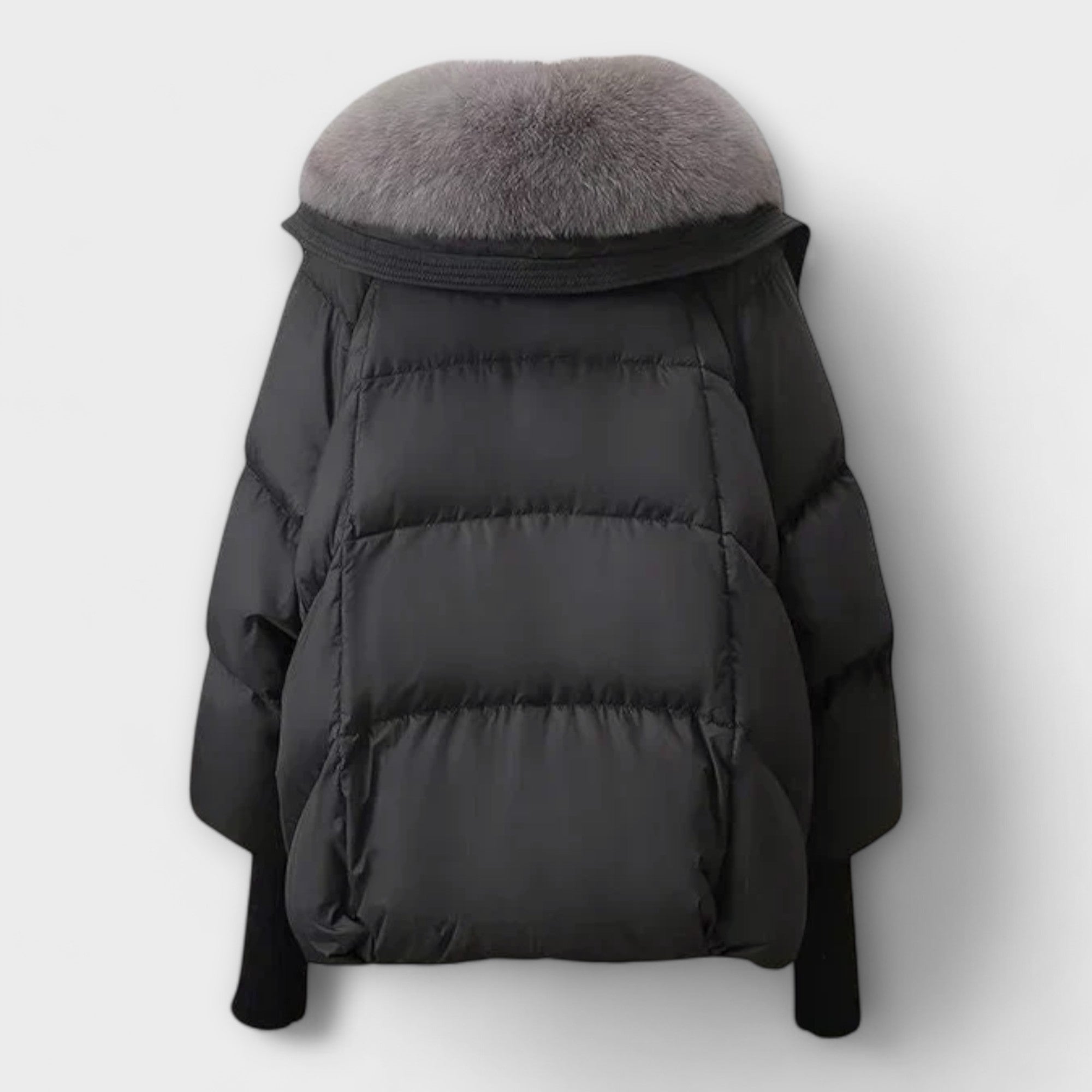 Kabát S Kožešinou Elegantní Luxusní Edice Exkluzivní