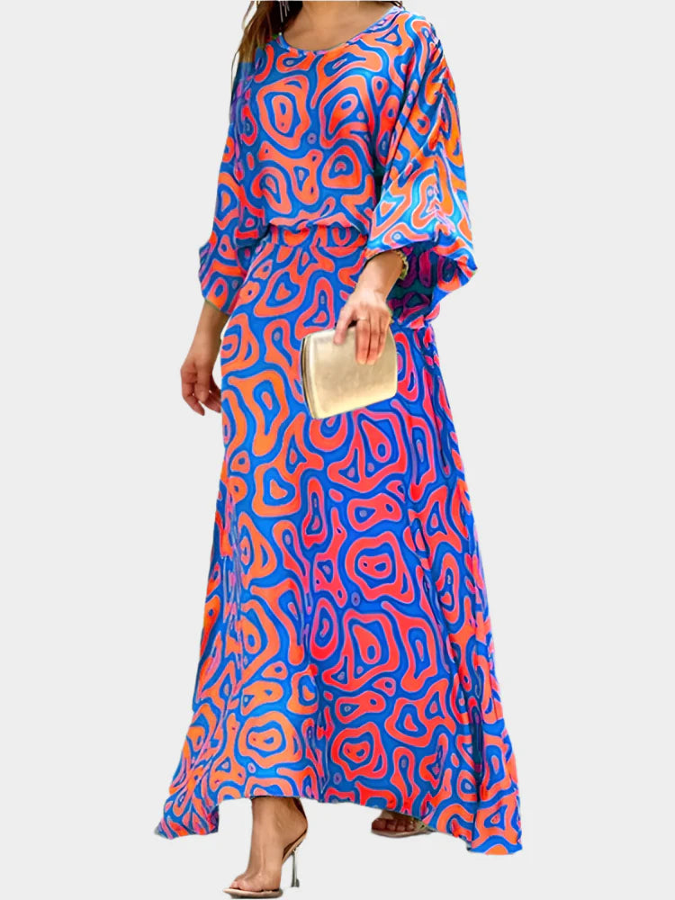 Šaty S Psychedelickým Vzorem Živými Barvami Limitovaná Edice