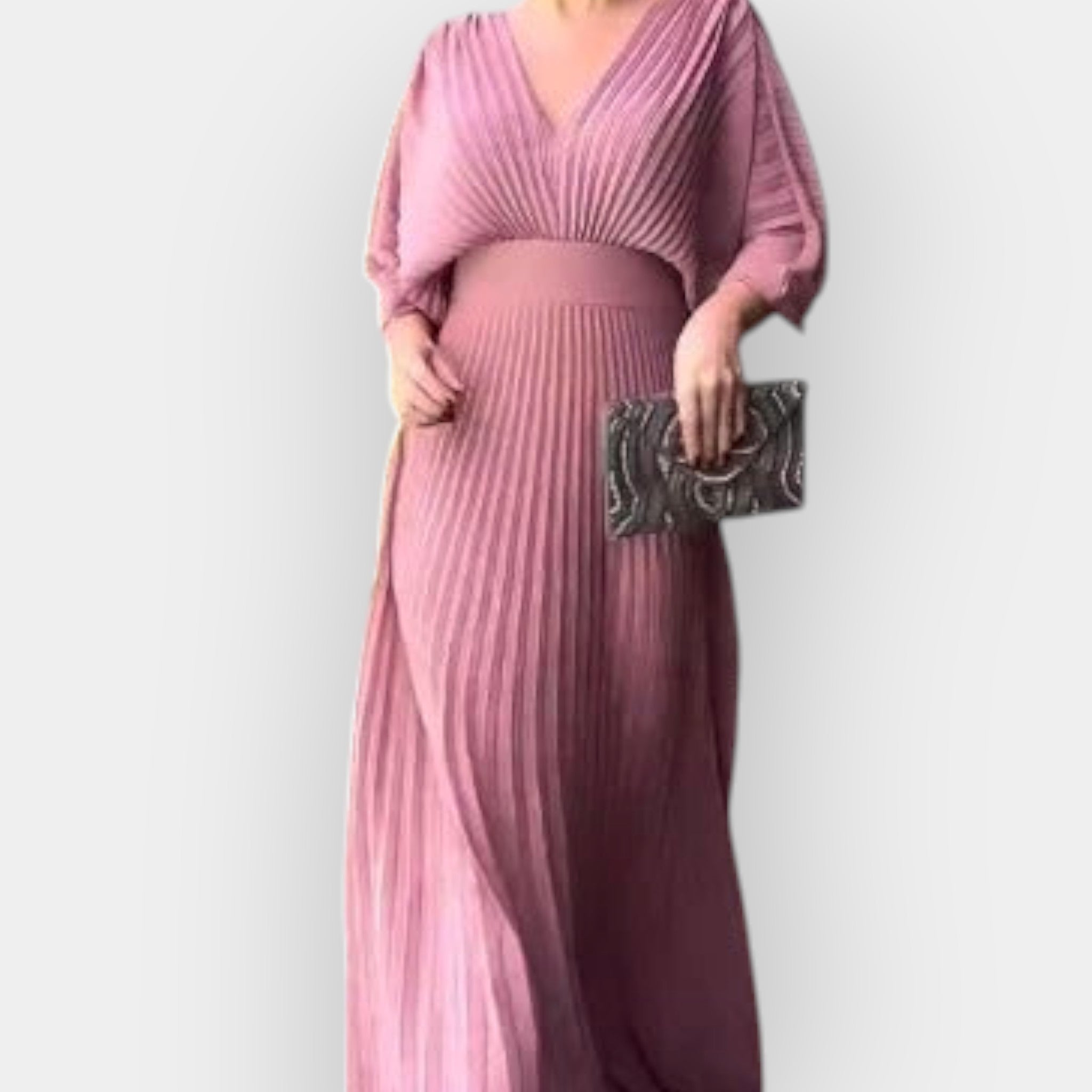 Elegantní Plisované Šaty Exkluzivní Kolekce Lehký Materiál