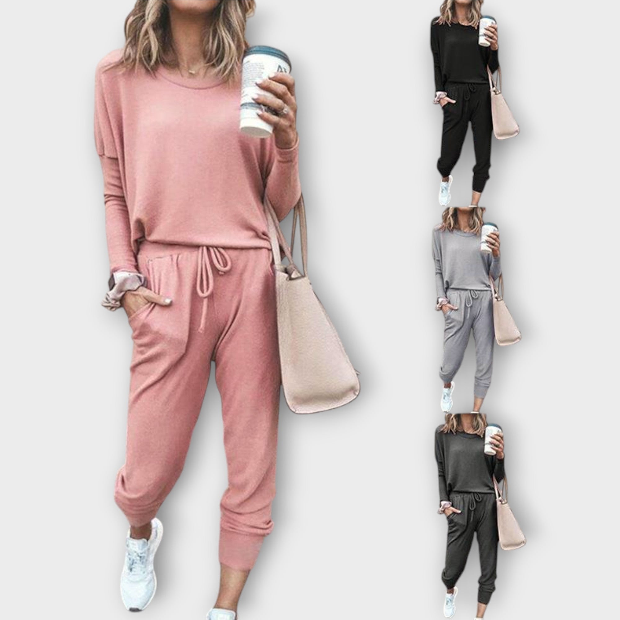 Minimal Kolekce Lounge Set Volný Střih Elegantní Dojem