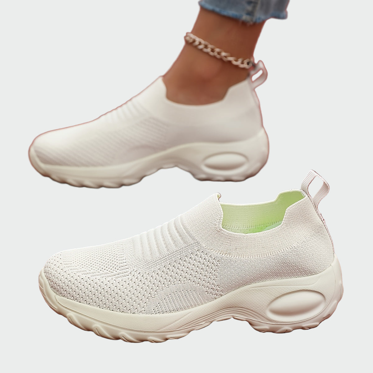 Slip On Tenisky Kožená Kolekce Exkluzivní Edice Elegantní