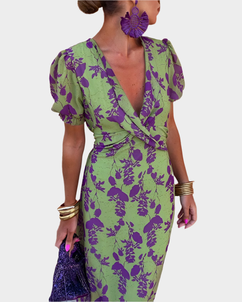 Květinové Šaty Retro Elegance Z Kolekce Flora Exkluzivní