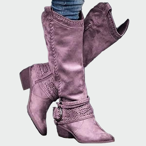 Kožené Retro Kaubojské Boty Dámské Elegantní Edice Omezená