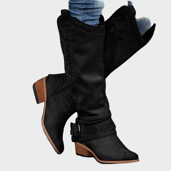 Kožené Retro Kaubojské Boty Dámské Elegantní Edice Omezená