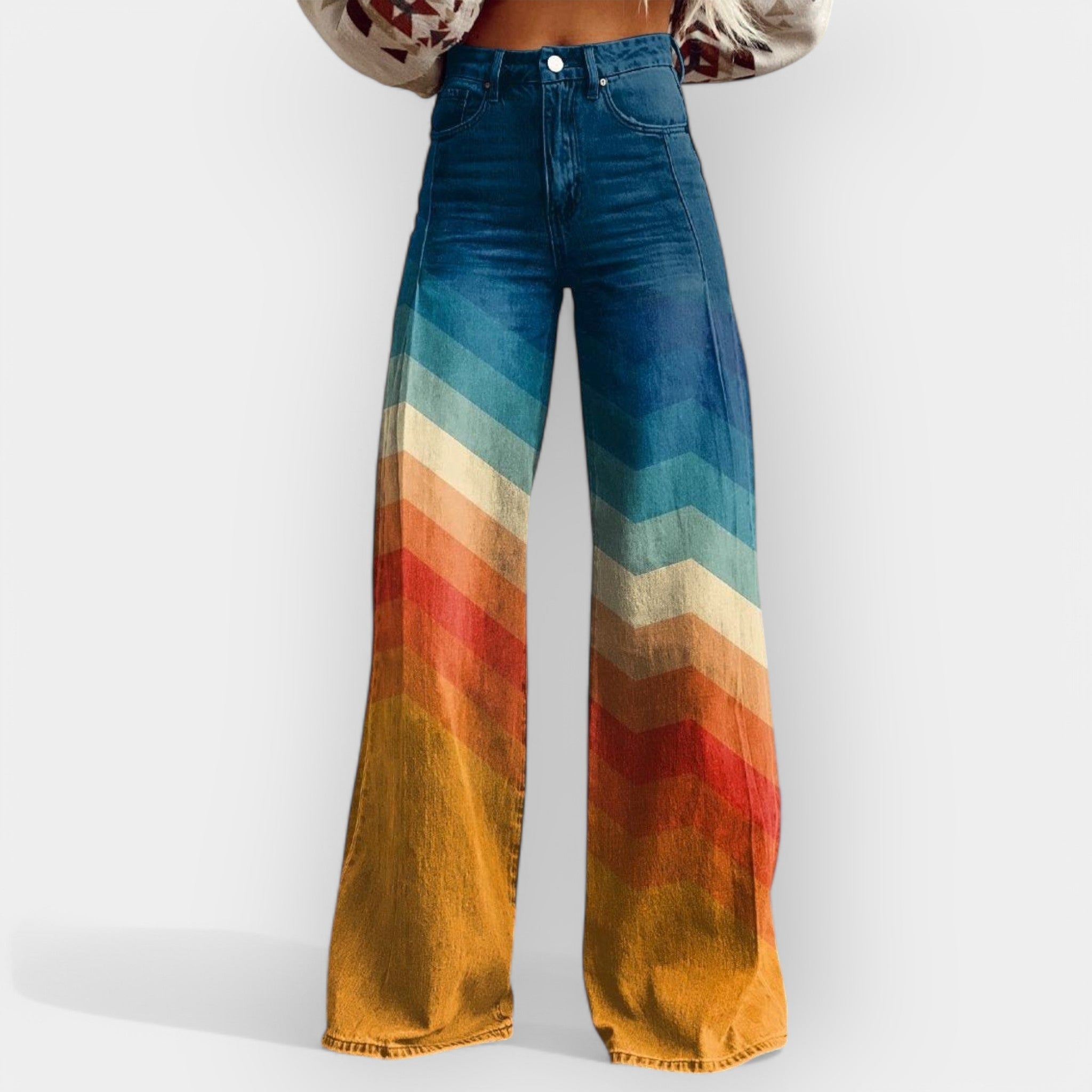 Vysokým Pásem Flare Pantalóny Retro Kolekce Exkluzivní