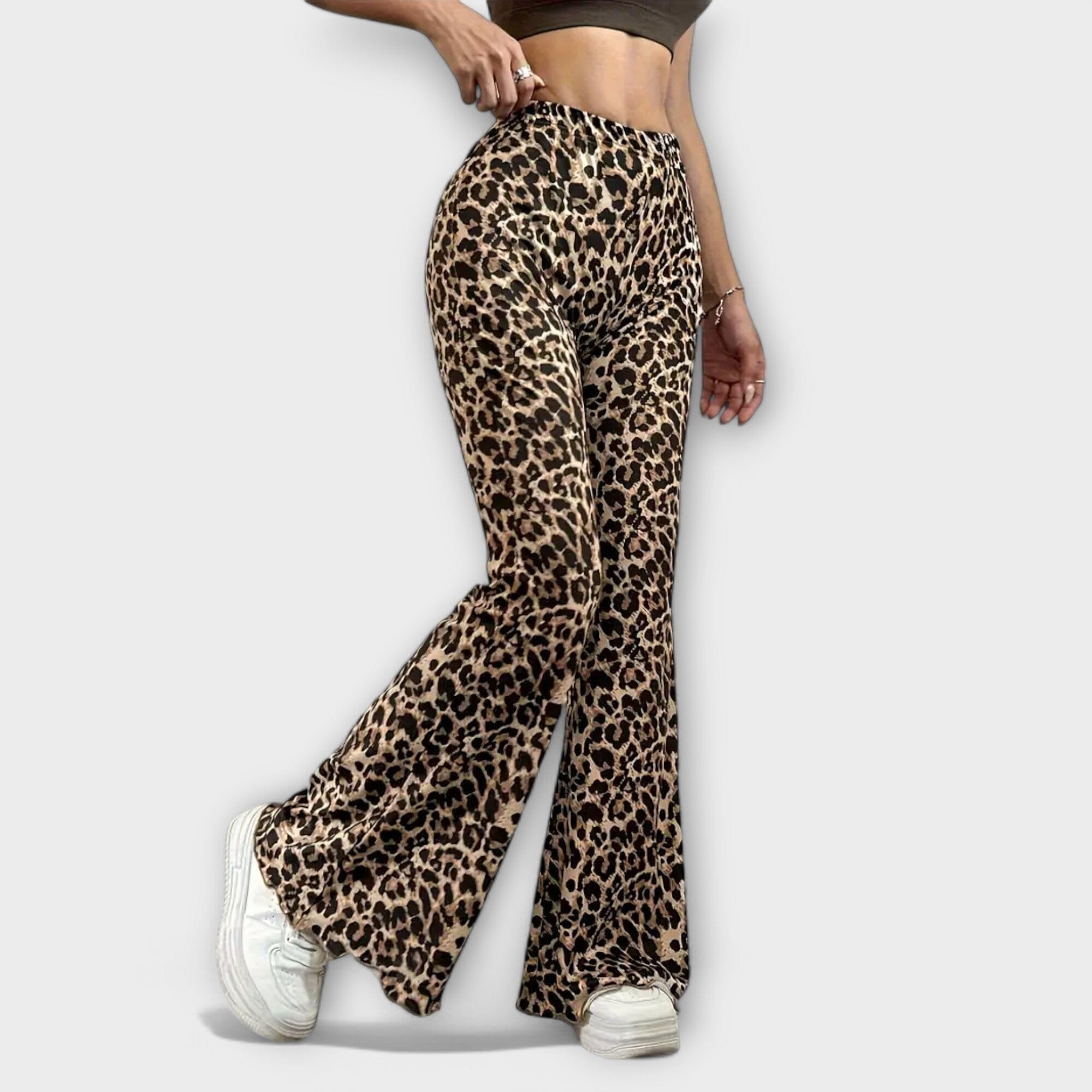 Valentina Bootcut Kalhoty S Leopardí Vzor Limitovaná Edice
