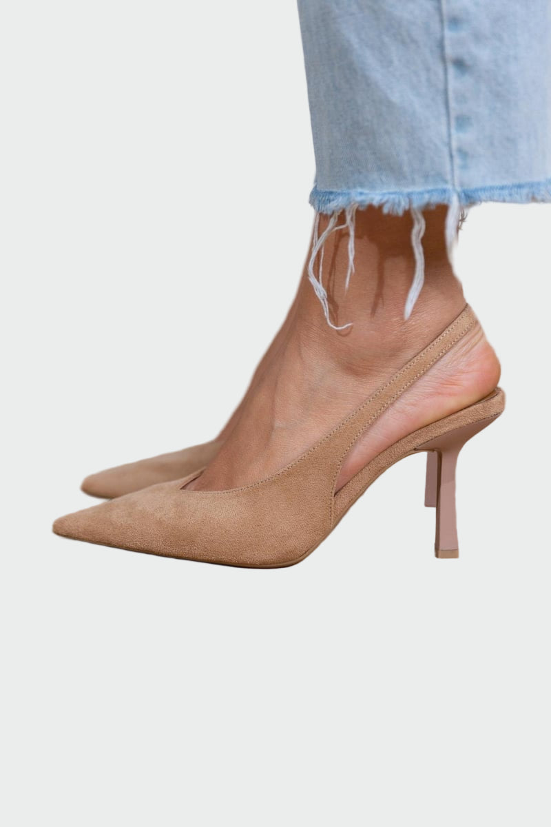 Slingback Lodičky Elegantní Kožená Kolekce Limitovaná Edice