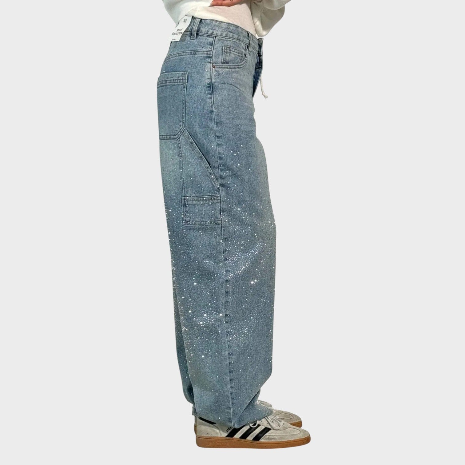 Valerie Balloon Jeans S Lehkým Leskem Exkluzivní Kolekce